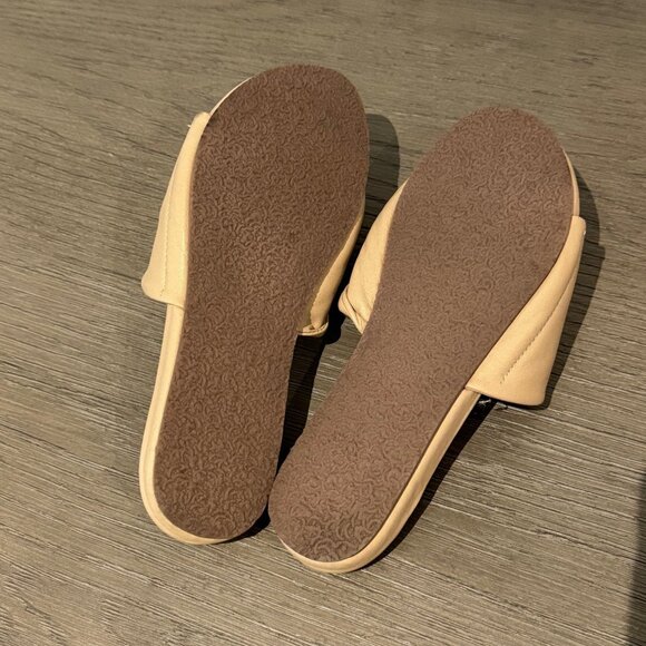 COCONUTS (Nordstrom) Tan Leather Flat Slide Sandals - Size 8 - Picture 7 of 7